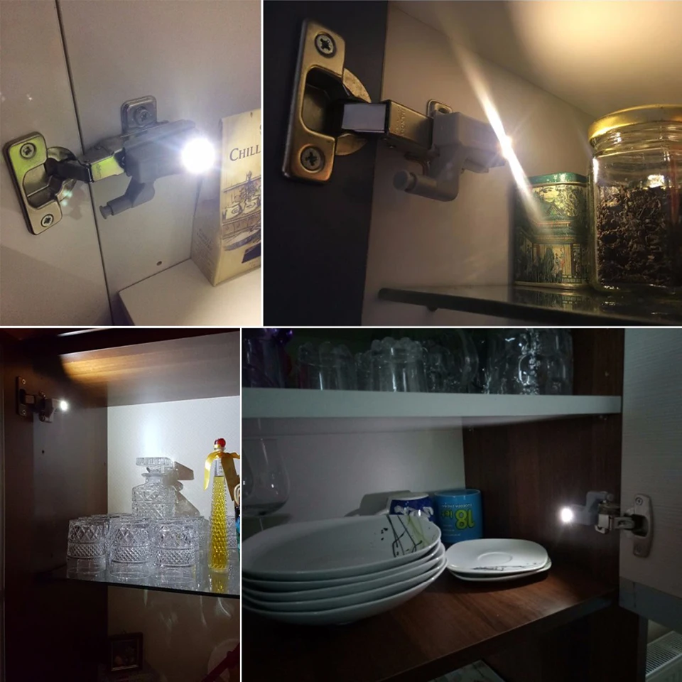 Touch LED Inner Hinge Lamp Under Cabinet Lights Universal Wardrobe Cupboard Sensor Lights for Bedroom Kitchen Closet Night Lamp