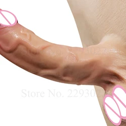 Silicone Strap On Dildo Hollow Penis Pants Female Masturbators Realistic Dildo Anal Sex Toys For woman Men Gay Lesbian Sex Shop