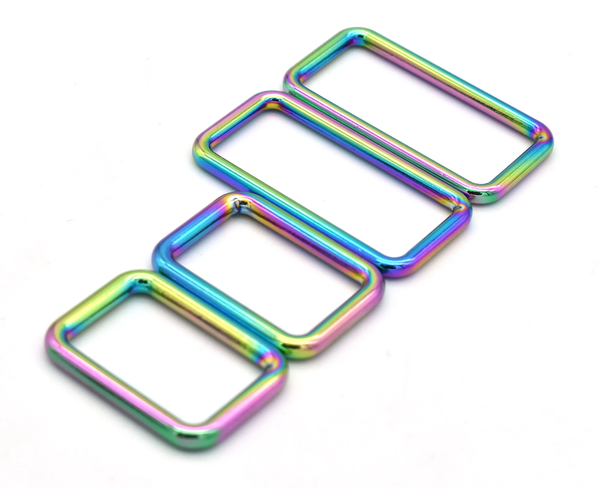 

25/38mm Rainbow Adjuster Buckles Slide Buckles Metal Belt Purse Backpack Luggage Buckle Handbag Webbing Hardware Bag Clasps