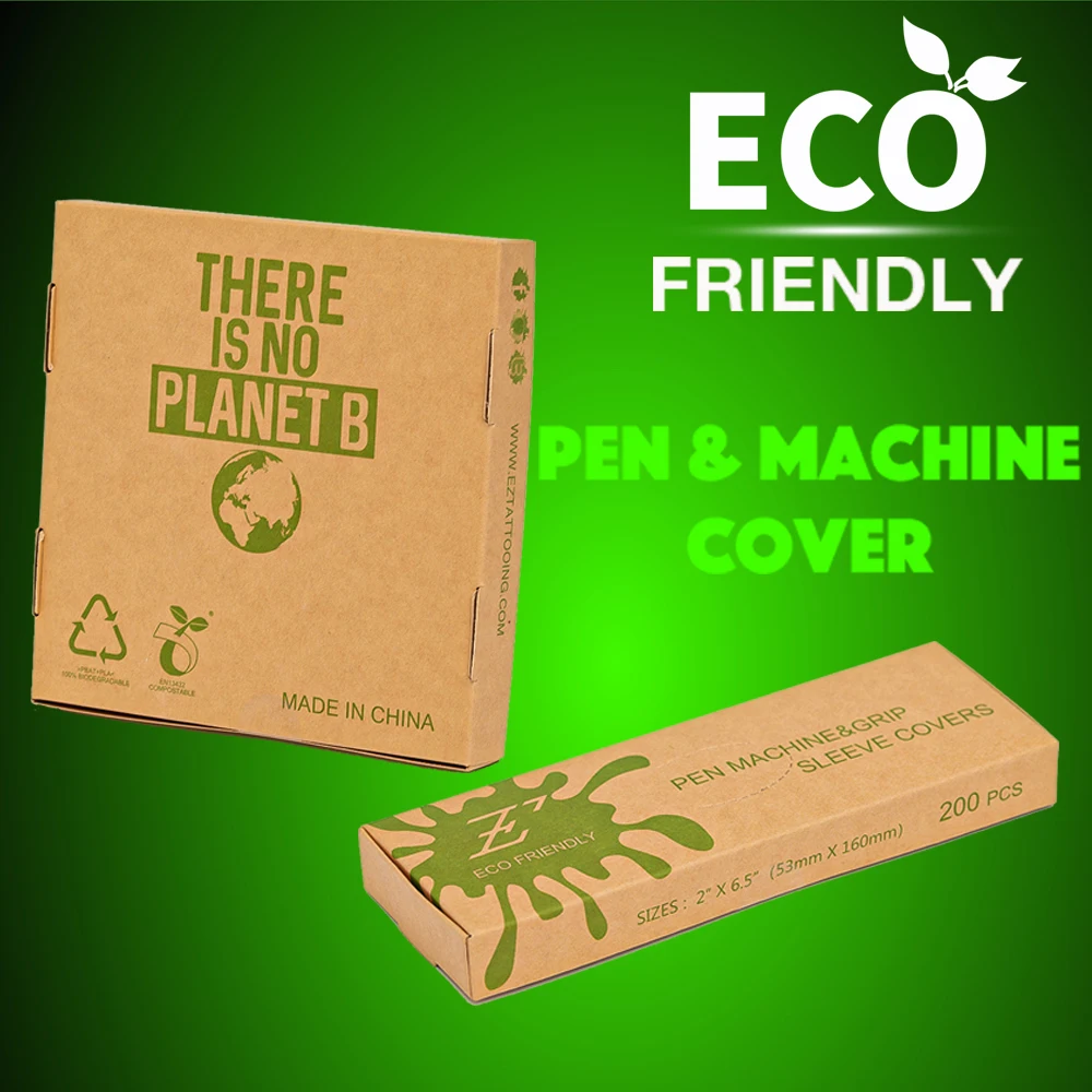 EZ-sacs pour Machine à stylo écologique, manchon de protection pour Machine à tatouer, hautement dégradable en recyclage