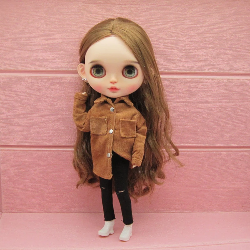 New Design Shirt and Black Trousers For Blyth Doll Clothes For 1/6 Doll Licca Azone OB24 DIY Accessories