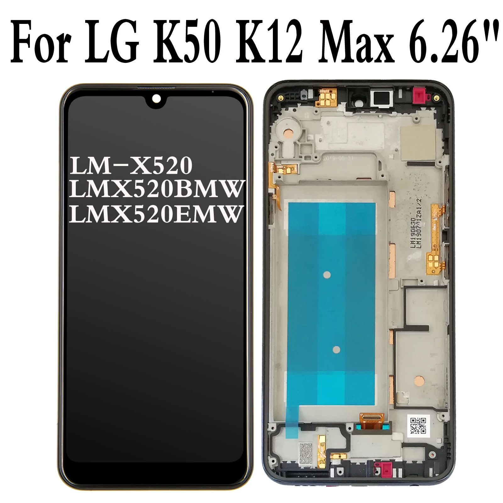 

Original For LG K50 K12 Max LM-X520 LMX520BMW LMX520EMW LCD Display Touch Screen