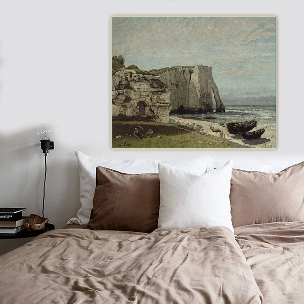 Художественная Картина на холсте «остроносые скалы в этрете после шторма»