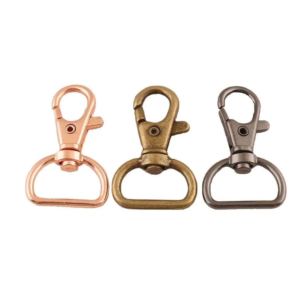 20mm Metal Swivel Trigger Lobster Clasps Clip Gun black/Rose gold/Antique bronze Snap Hook For DIY Accessories Keychain Parts