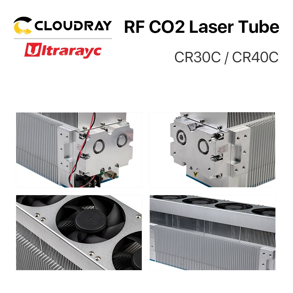 Ultrarayc CO2 RF Laser Tube 30W 40W 10.6um Metal Laser Tube CR30C / CR40C for Co2 Laser Marking Machine Cutting Machine