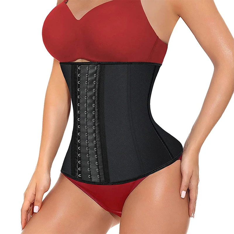 Cinta Modeladora Latex Waist Trainer Women's Binders and Shapers 9 Steel Bones Slimming Belt Tummy Control Sheath Corset Trimmer