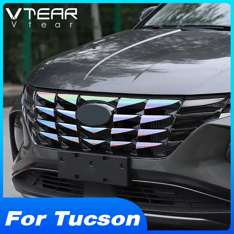 

For Hyundai Tucson Nx4 2021 2022 Front Grille Modification Stickers Racing Grills Decoration Decals Accessories Car Styling