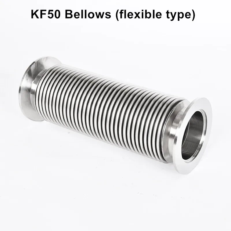 KF50 Flexbile High Vacuum Stainless Steel Bellows SS304 Forming Wave Fast Flexible Vacuum Hose Expansion Hose Bellows Tube Clamp