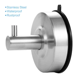 Gancho De Gancho De Toalha De Aço Inoxidável, Forte Ventosa A Vácuo, Alta Qualidade, Banheiro, Cozinha