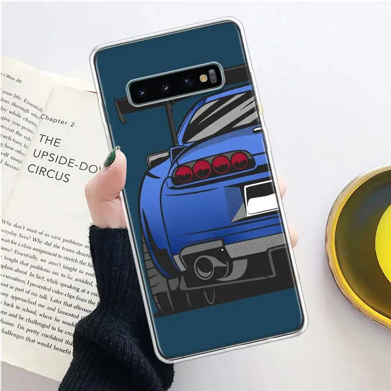 Japan JDM Sports Cars Comic Phone Case For Samsung Galaxy S21 S20 FE S22 S23 S24 Ultra S10 Plus S9 + S8 S10E Soft Cover Shell