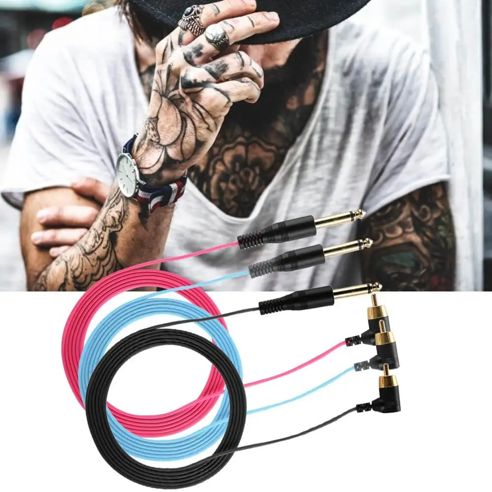 

Tattoo Clip Line Silicone Hook Line For Straight RCA Interface Elbow Connection Line Insert Tattoo Power Supply Thin Line Supply