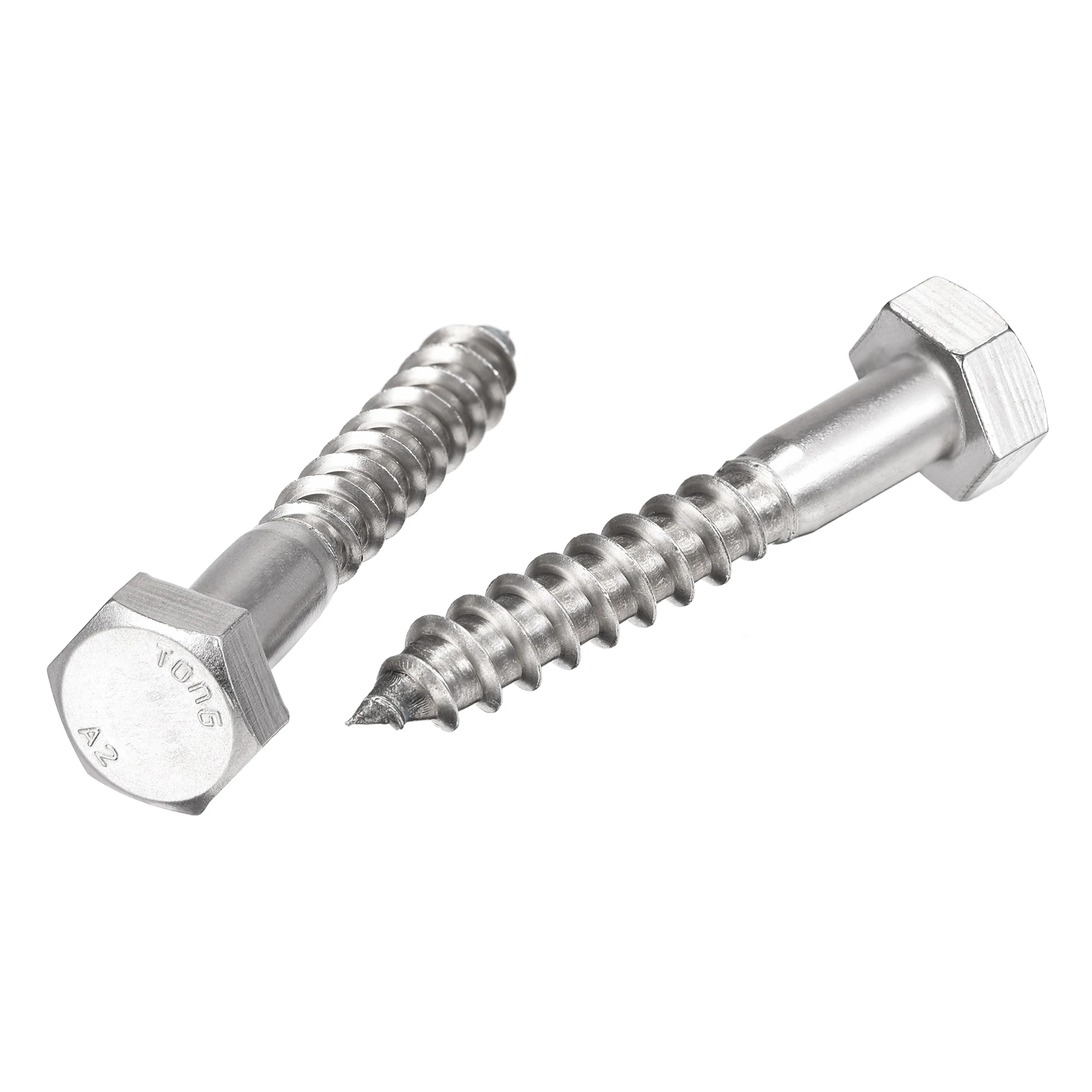 

Uxcell 10Pcs Hex Lag Screws, M8 x 35mm 304 Stainless Steel Half Thread Self-Tapping Bolts for Wood Screw