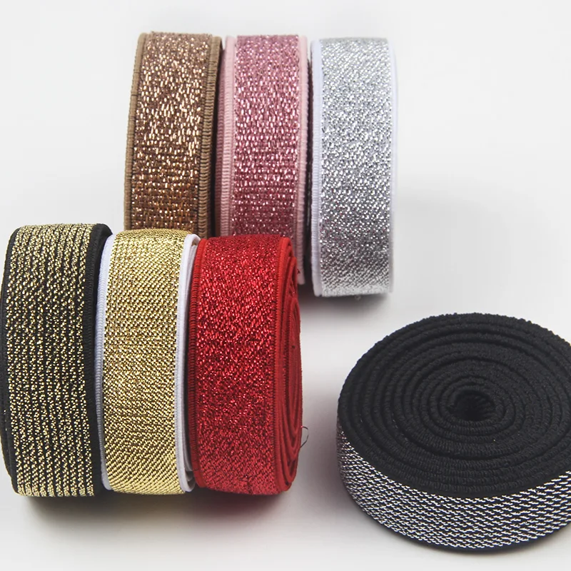 Width 15mm Length 1M Sewing Elastic Rubber Band Ribbon Cotton Nylon Ribbon Clothing Girl Hair Band Accessories Clothing DIY