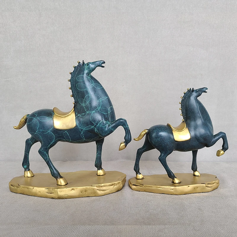 Bronze Horse Statue Real Bronze Casting Horse Sculpture Animal Statues And Sculptures Figurines For Interior Home Decor Gifts