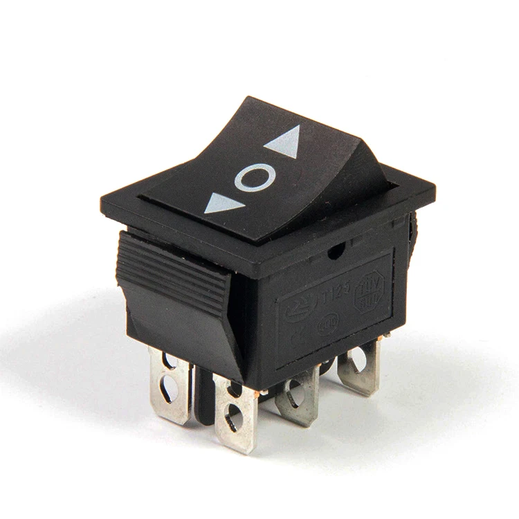 ON-OFF-ON Momentary DPDT Rocker Switch 3 Position 6 Pin Power Switch 6A 250V 10A 125V Push Button Spring Return Switch KCD4