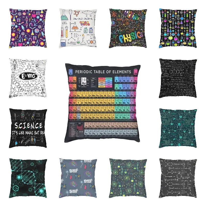 Modern Periodic Table Of The Elements Sofa Cushion Cover Science Chemistry Throw Pillow Case Living Room Decoration Pillowcase