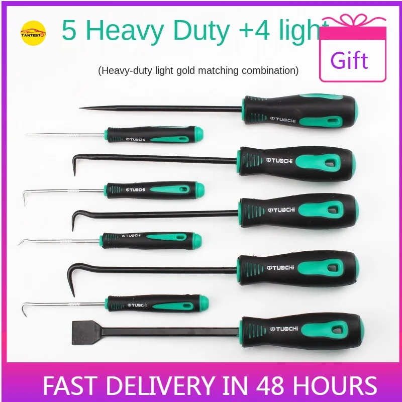 9-piece Set of Seal Ring Hook Screwdriver Disassembly Prying Oil Puller O-ring Removal Tool