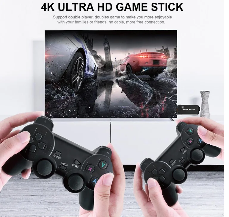 New 4K Games USB Wireless Console 3500 Classic Game Stick Video Game Console 8 Bit Mini Retro Controller Output Dual Player