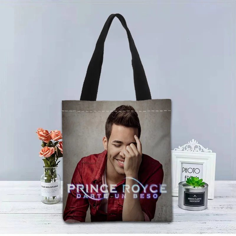 

Сумка Prince Royce, складная сумка для покупок, многоразовая эко-большая унисекс парусиновая ткань, сумки на плечо, сумка для продуктов, тканевая сумка 1214