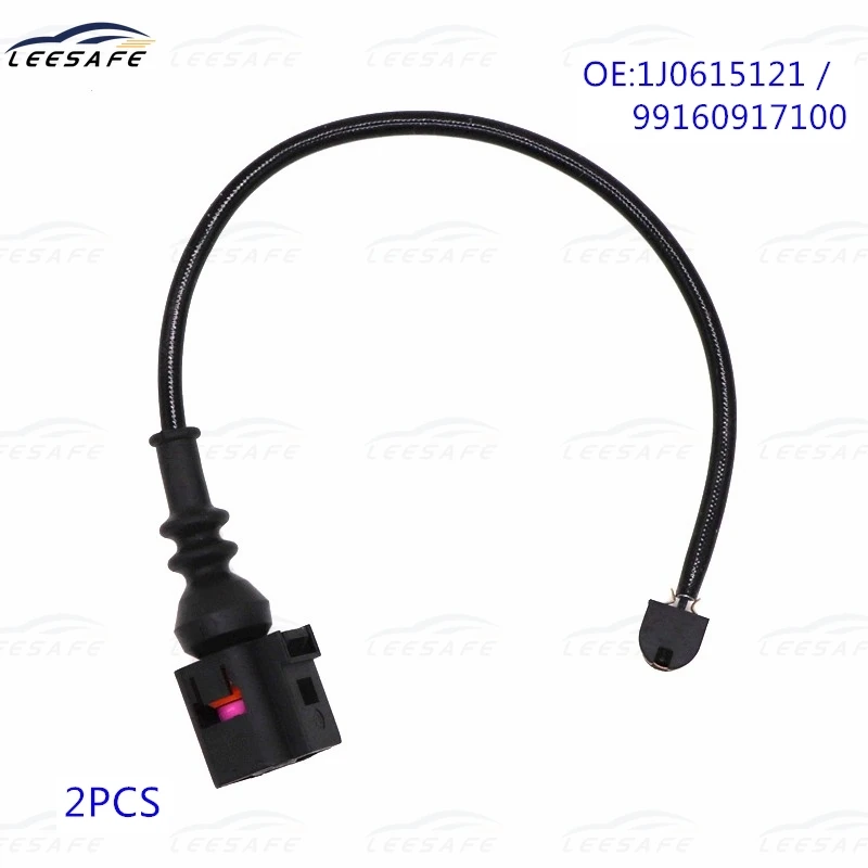 2PCS Front Brake Wear Sensor 1J0615121 99160917100 for Audi TT Quattro 8N3 8N9 VW Golf 1J1 R32 3.2L PORSCHE 911 991 3.8 Carrera