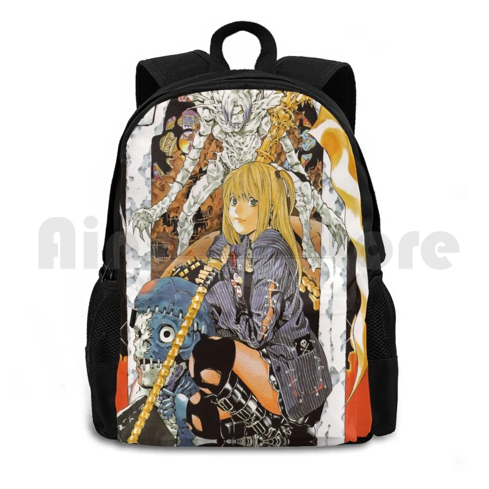 Misa Misa Misa Outdoor Hiking Backpack Riding Climbing Sports Bag Anime Deathnote Movie The Last Name Weeb Kira Ryuk Rem