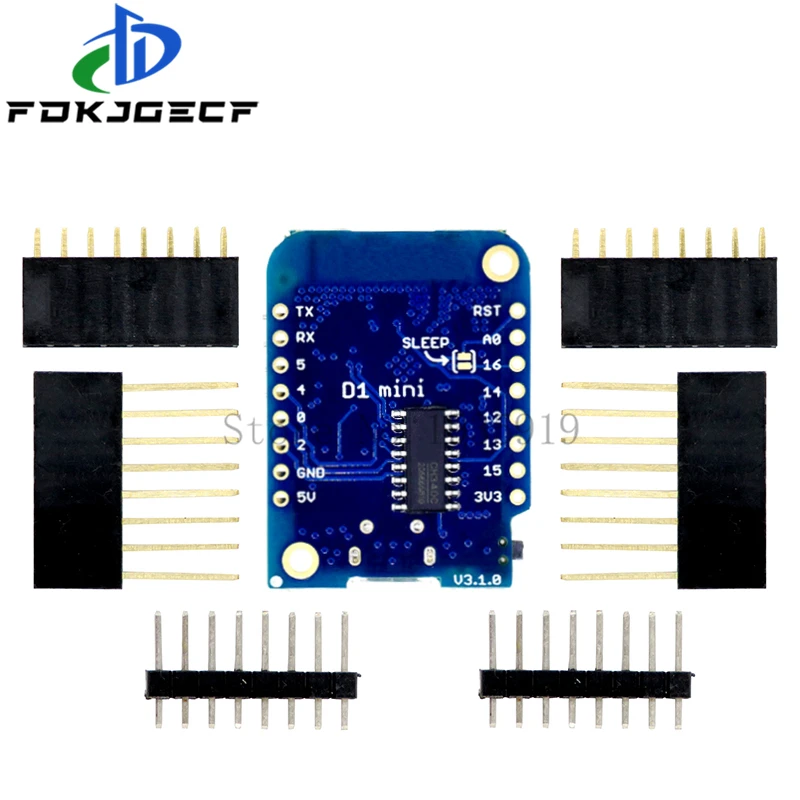 D1 mini V3.1.0 - WEMOS WIFI Internet of Things development board based ESP8266 4MB MicroPython Nodemcu Arduino Compatible