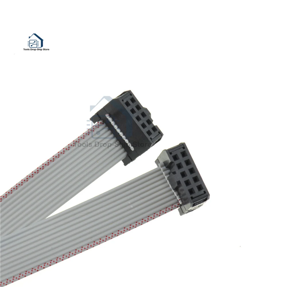 10pcs 70cm 10Pin 2.54mm Connector Cable for USB ASP ISP JTAG AVR Wire 10P IDC Flat Ribbon DATA Cable 10 Pin