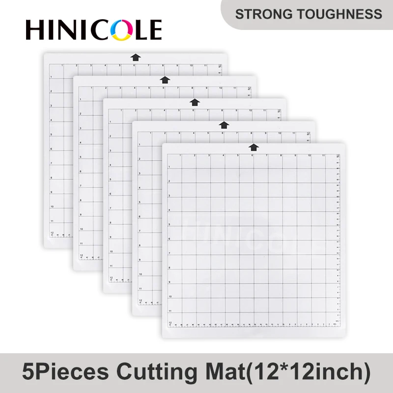 Hinicole 컷 매트 실루엣 카메오 크리컷 탐색 메이커 30.8*30.8cm 12x12 인치 접착식 끈적 끈적한 미끄럼 방지 유연한 그리드 매트
