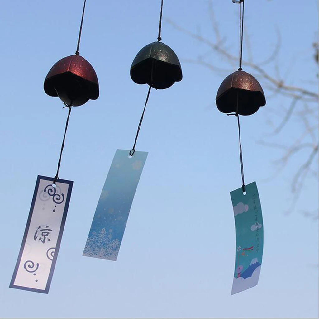 Japanese Edo Furin Wind Chimes Handmade Cast Iron Crafts Gift for Daddy Mum Birthday Housewarming - 20 Styles