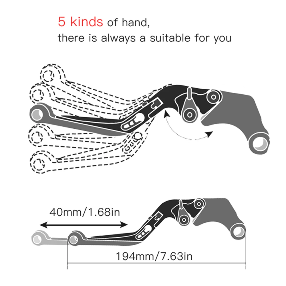 For Honda CBR1000RR CBR 1000 RR 2004 2005 2006 2007 Motorcycle Brake Levers Aliuminum Adjustable Brake Clutch Lever Handlebar