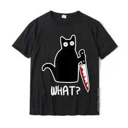 Funny Murder Cat Gift T-Shirt Casual Tshirts Tops T Shirt For Men Fashionable Cotton Normal Top T-Shirts