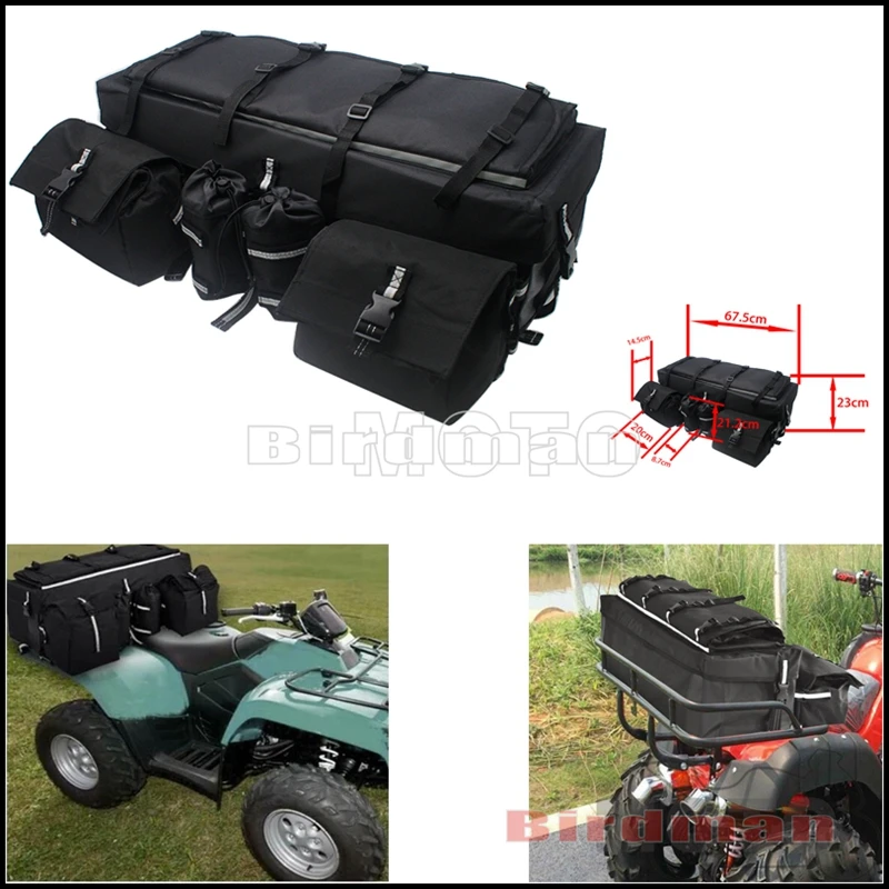 

Motorcycle Waterproof Rear Luggage Storage Bag Wrap-Around Rack Bag Carrier Outdoor 600D Oxford Cloth for Mountain Bike ATV UTV