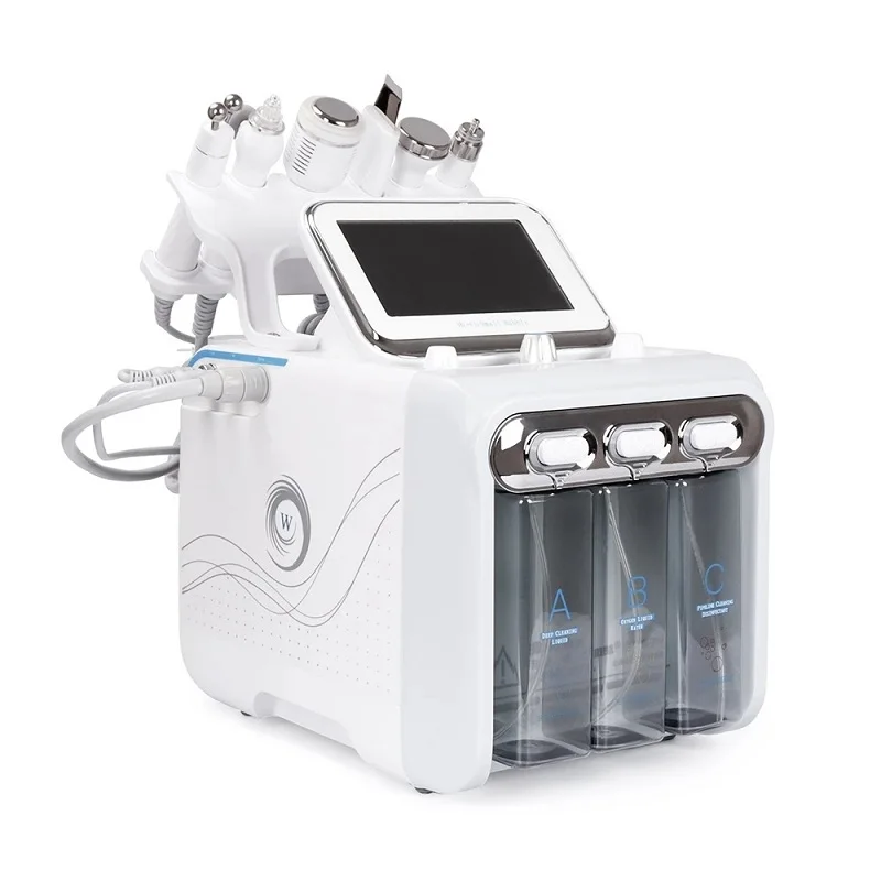 6 In1 H2-O2 Hydro Dermabrasion RF Bio-lifting Spa Facial Microdermabrasion Water  Beauty Machin