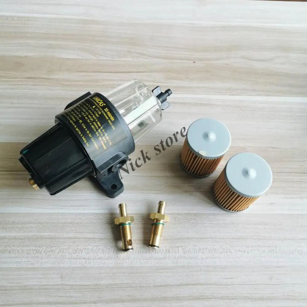 UF-10K Fuel Filter Water Separator Assembly and 2 Pcs Extra Filter Yacht boat diesel gasoline engine Outboard Motors Fuel Tank