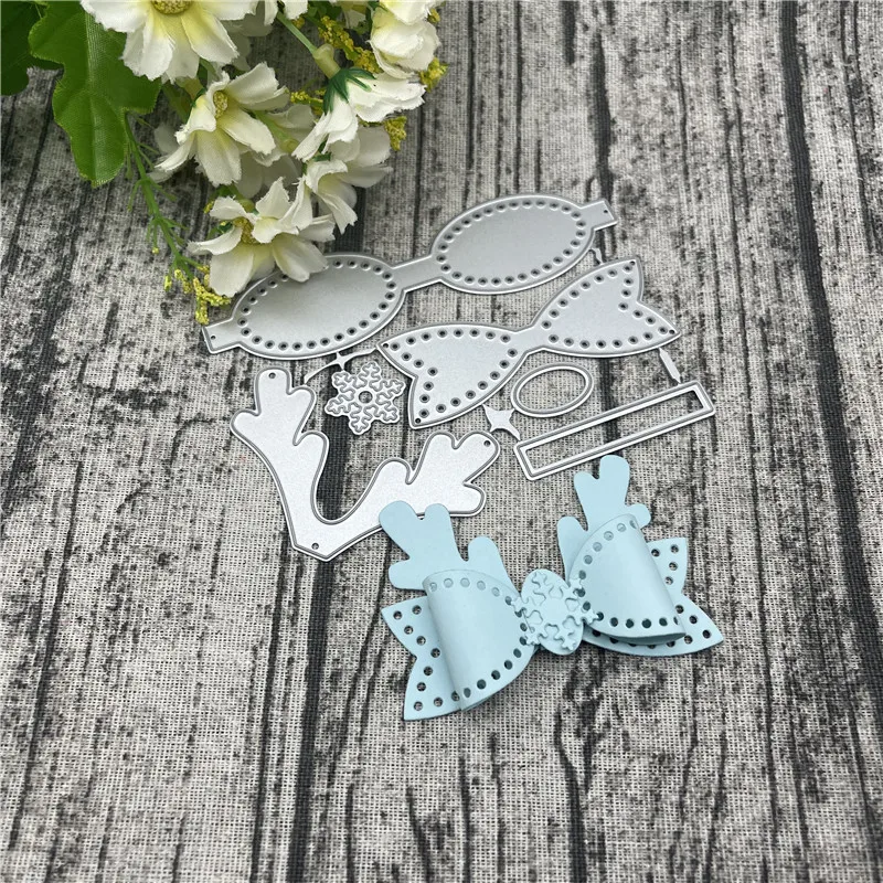 Christmas bow lace Metal Cutting Dies For DIY Scrapbooking Album Embossing Paper Cards Decorative Crafts