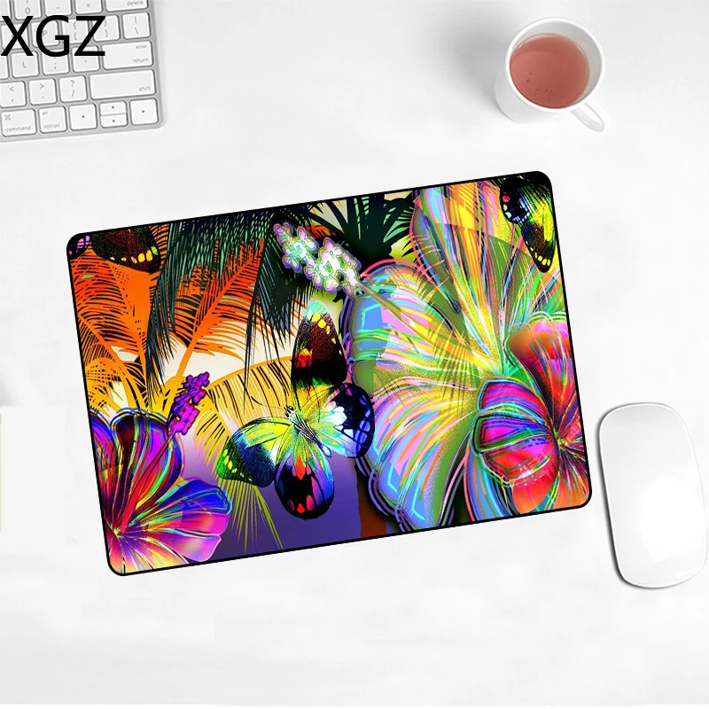 XGZ Game Player Mouse Pad Flower Landscape Mousepad Small 22x18cm Washable Home Desktop Computer Office Notebook Gaming Mouse