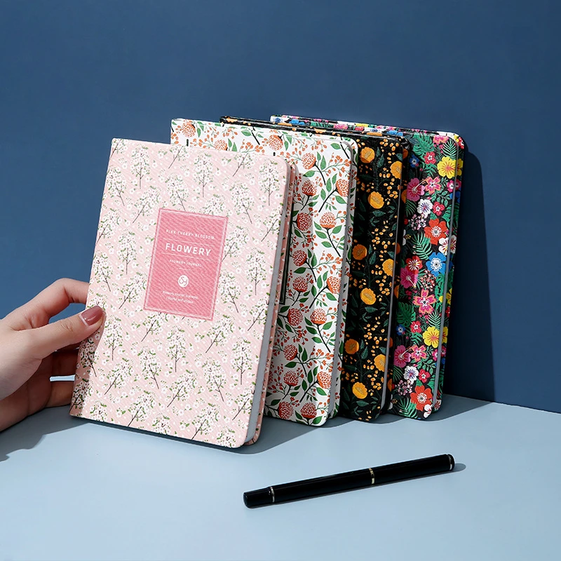 Korean Kawaii Vintage Flower Schedule Yearly Diary Weekly Monthly Daily Planner Organizer Paper Notebook A6/A5 Agendas