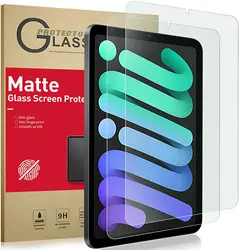 2 Pack 9H Matte Tempered Glass Screen Protector Designed for iPad Mini 6/Mini 1/2/3/4/5 ,Anti-Glare & Fingerprint/Bubble Free