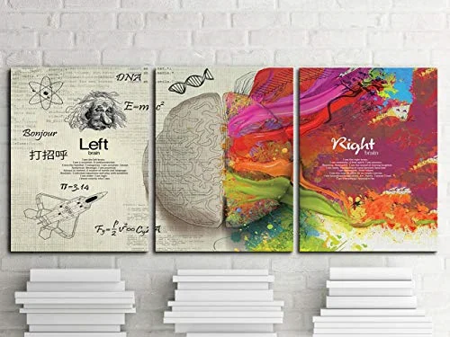 3 Piece Canvas Art Wall Decor Albert Motivational Science