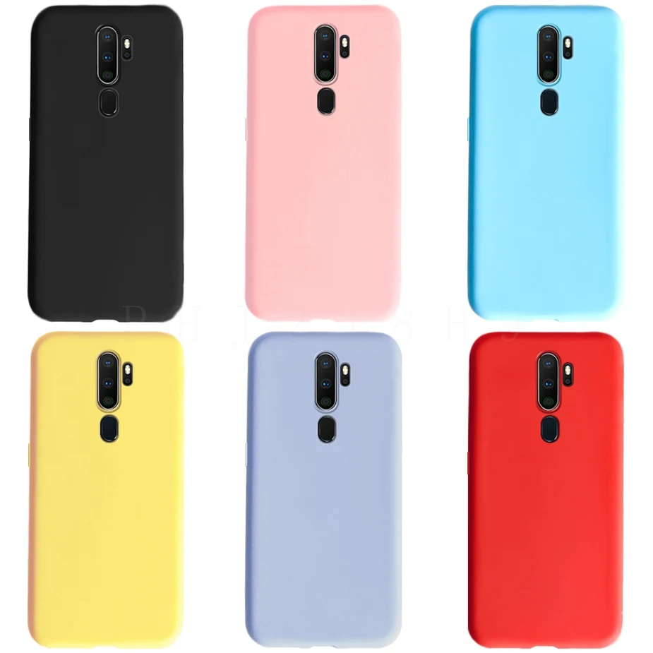 Smooth Candy Case For OPPO A5 (2020) Liquid Silicone Cases For OPPO A9 (2020) A11X Slim Soft TPU Silicone Cover OPPO A5 2020 Bag