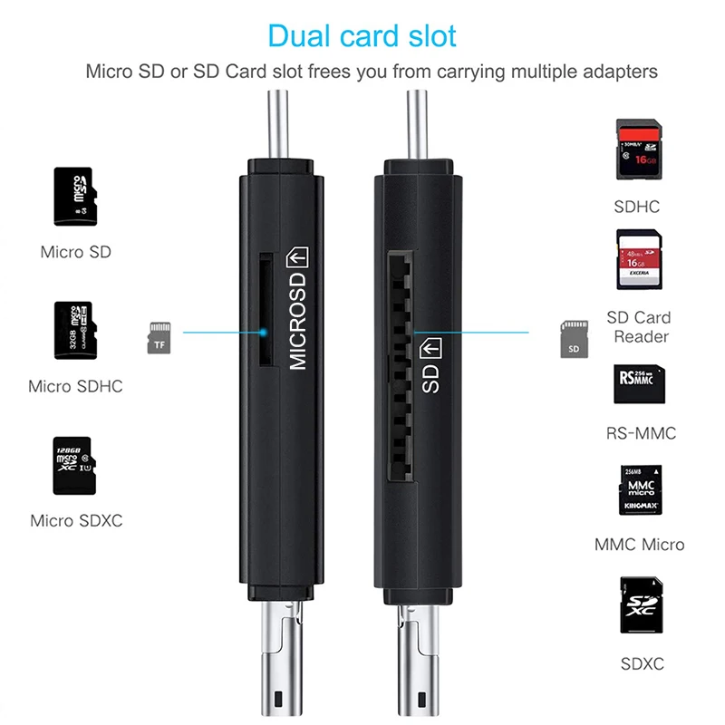 3 in 1 SD TF Lesen Karte High Speed Memeory Kartenleser für Samsung Huawei Mobiltelefon Adapter Typ C Micro USB 2,0 Kartenleser