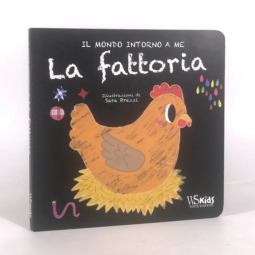 Libro italiano de educación temprana para padres e hijos, libro de cartón con dibujo de palabras, para edades de 0 a 3 años, 2 Libros aleatorios