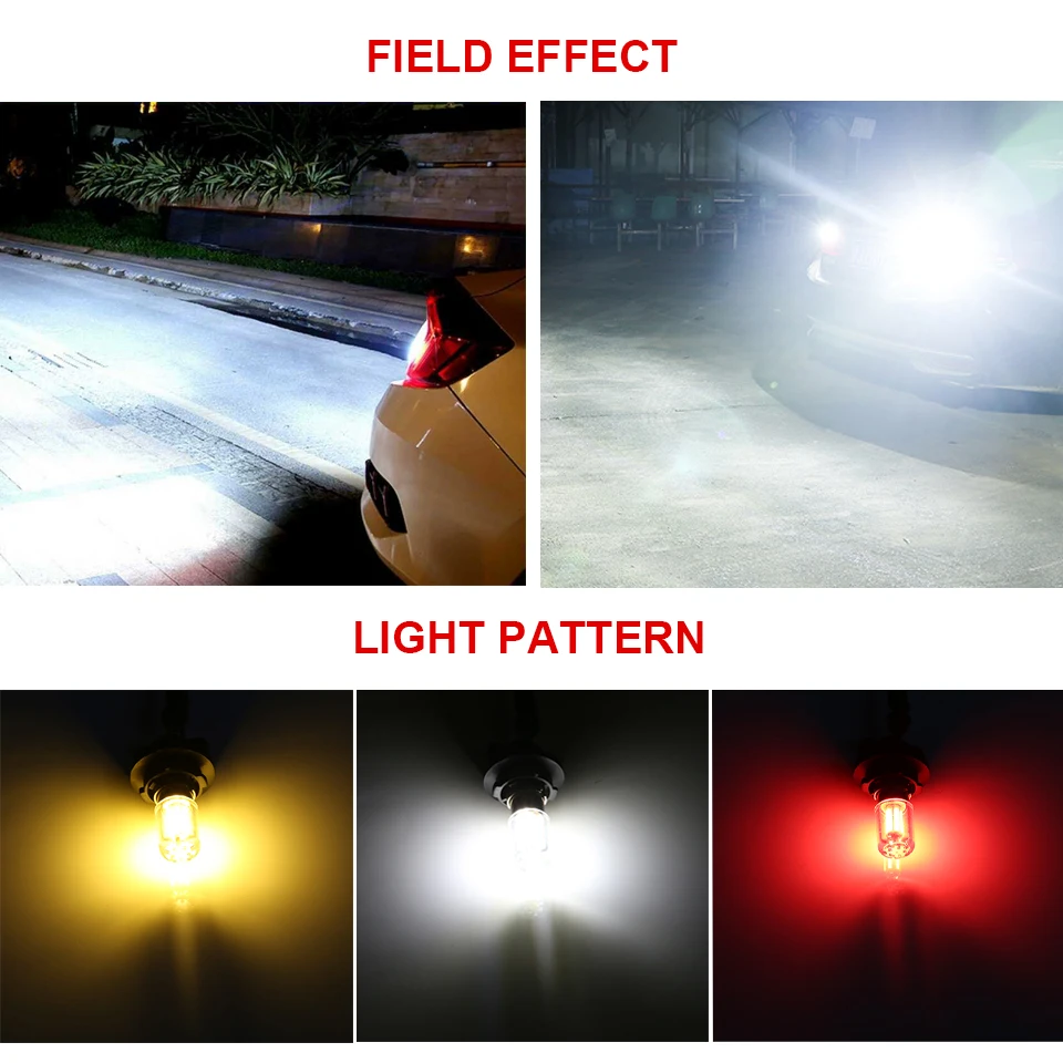 6 Filament 1157 P21/5W LED Car Brake Light Super Bright Auto Vehicle Signal Lamp BA15D Bulb DRL White Red Yellow 12V