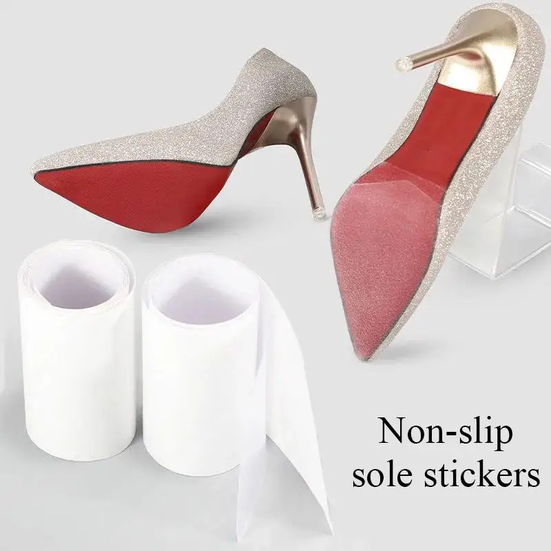 Sepatu Sole Non-Slip Stiker Film Pelindung Tahan Diam Sepatu Hak Tinggi Perekat Transparan Non-Slip Sole Stiker