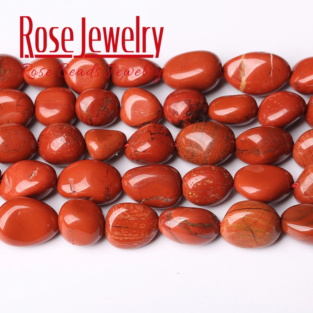 Natural Stone 8-10 mm Irregular Red Jaspers Stone Beads For Jewelry Making Bracelet Necklace 15 inches Wholesale