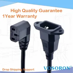 IEC320 C14 to C13 Extension cord,C14 with screw holes and C13 Short,30cm lenght.Drop shipping availables