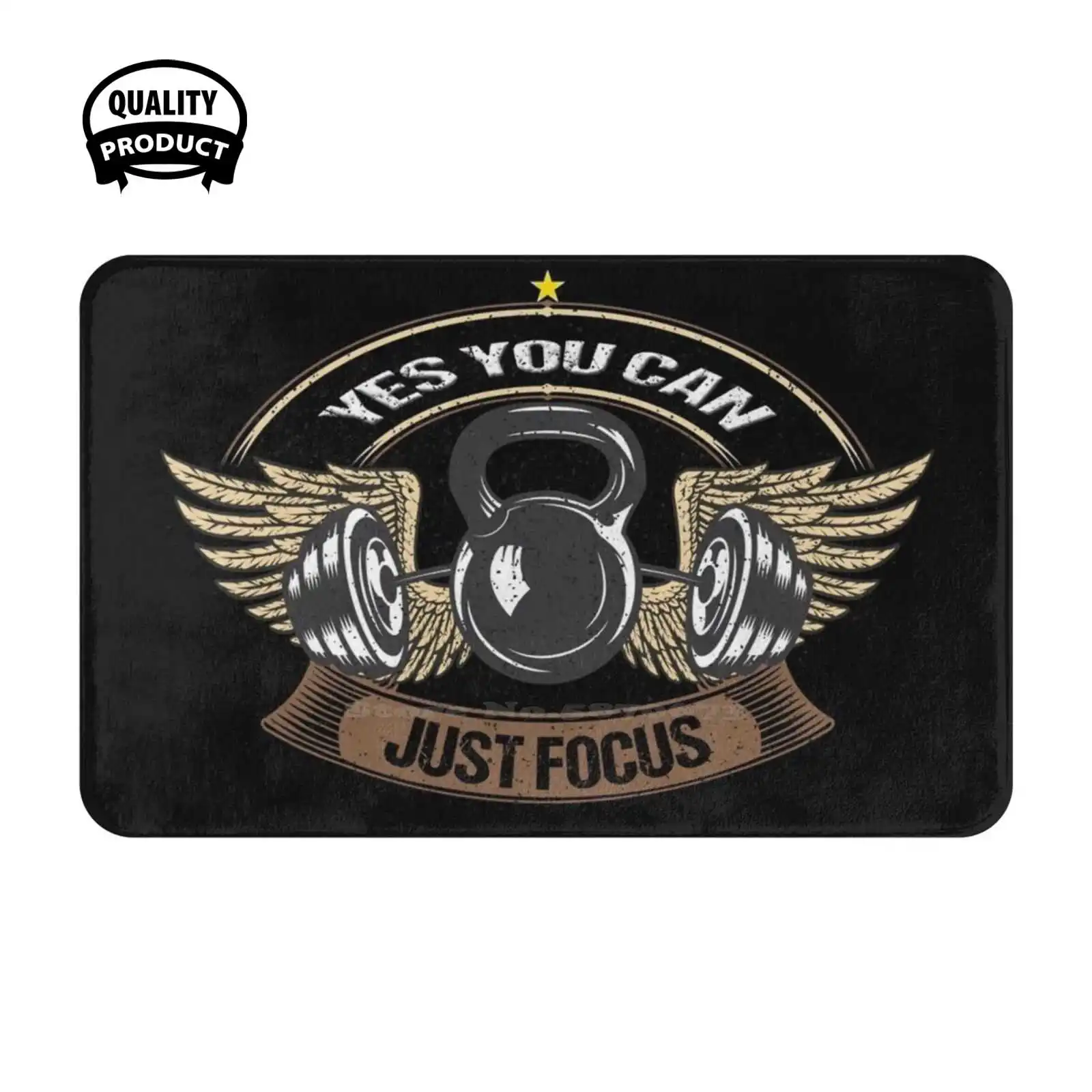 Yes , You Can Just , , Exercise , Gift For The Coach , Power Active T - Shirt Boxing Soft Cushion Home Carpet Door Mat Car Rug