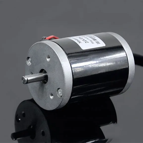 24V 120W 3500 rpm low noise dual ball bearing miniature bead lathe DC motor