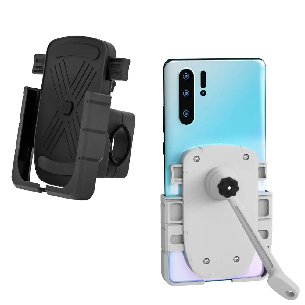 

SMOYNG Aluminum Alloy Auto Locking Motorcycle Bicycle Phone Holder Bracket Support Moto Bike Handlebar Mirror Mobil Stand Mount