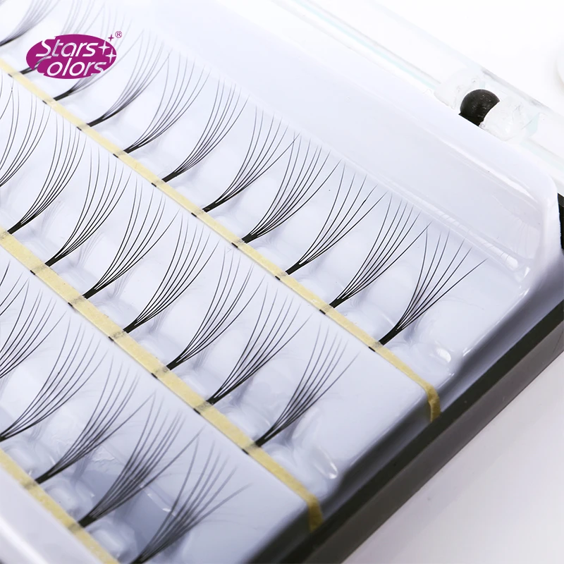 Free Shipping 20 trays Popular style White 6 flares eyelash Natural false C-shape Handmade Synthetic Hair Single Eye lash